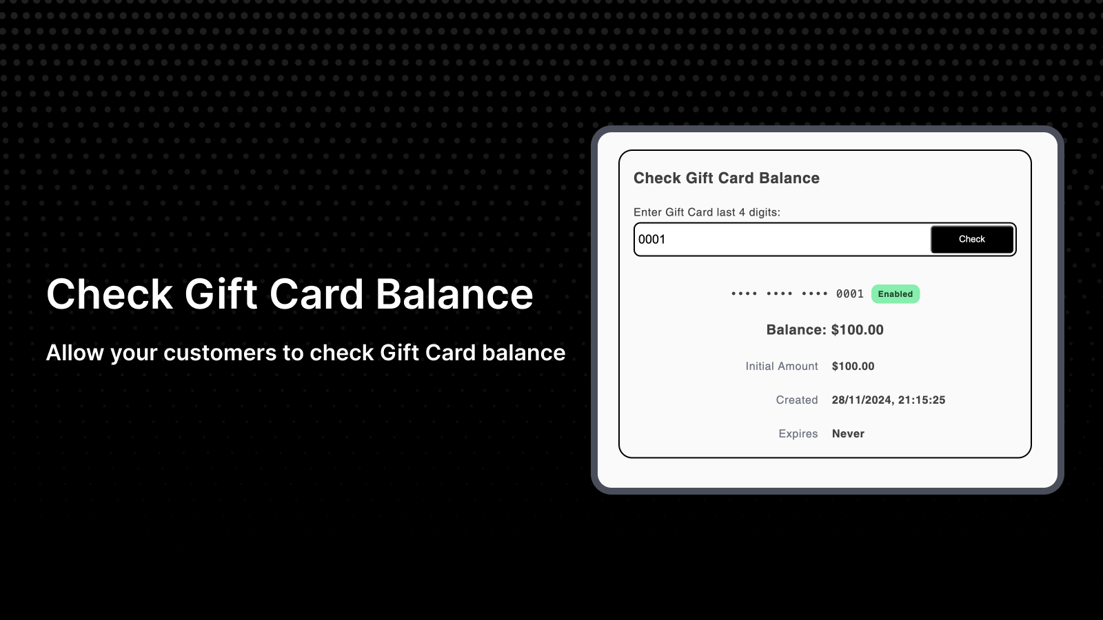 Checky ‑ Gift Card Balance