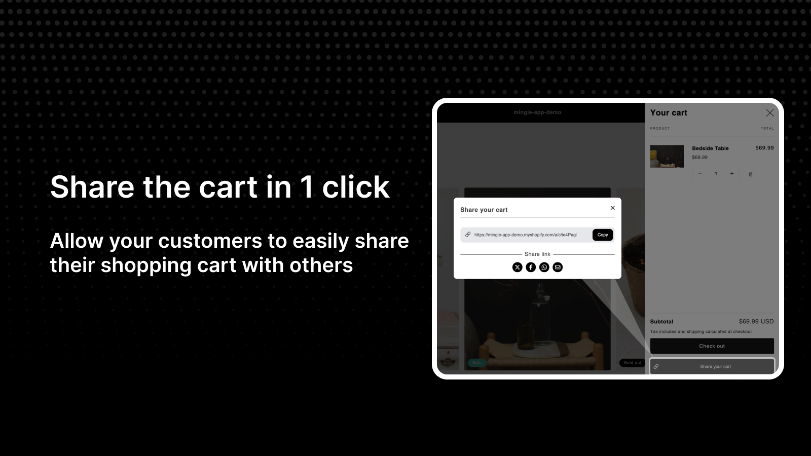 Mingle ‑ Shareable cart links