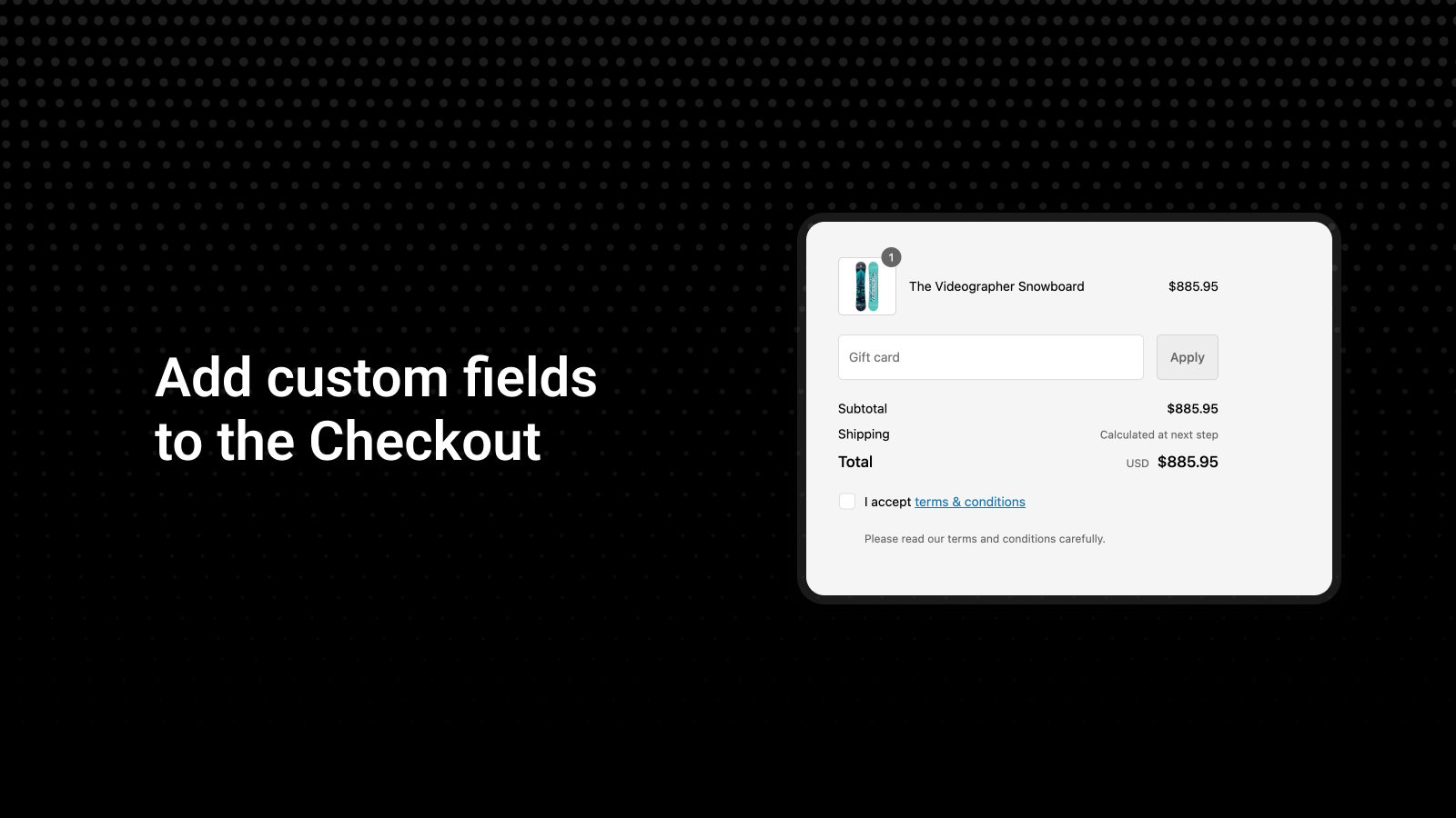 Tusk ‑ Custom Checkout Fields